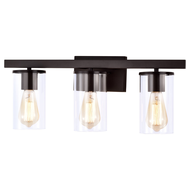 Éclairage pour meuble-lavabo 3 lumières Besaraba, Bronze frotté à l'huile