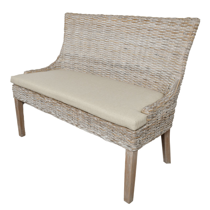 Banc rembourré 100% lin Delaura