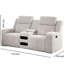 Fauteuil inclinable Corduroy 2, inclinaison manuelle avec haut-parleur intégré, chargement sans fil et fibres creuses pour une ventilation optimale. Canapé gris, porte-gobelets, haut-parleur pour une détente absolue.