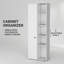 Armoire de cuisine multistorage, 1 porte et 5 tablettes ouvertes, blanc | Idée de cadeau