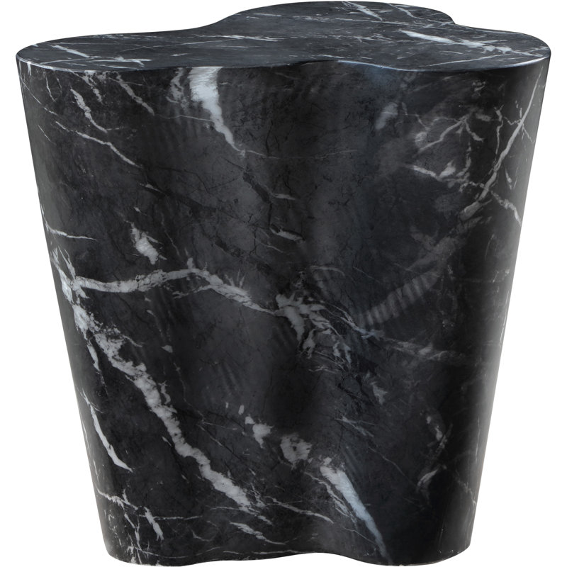Barrett Slab Table, 22" H x 22" W x 18" D, Black