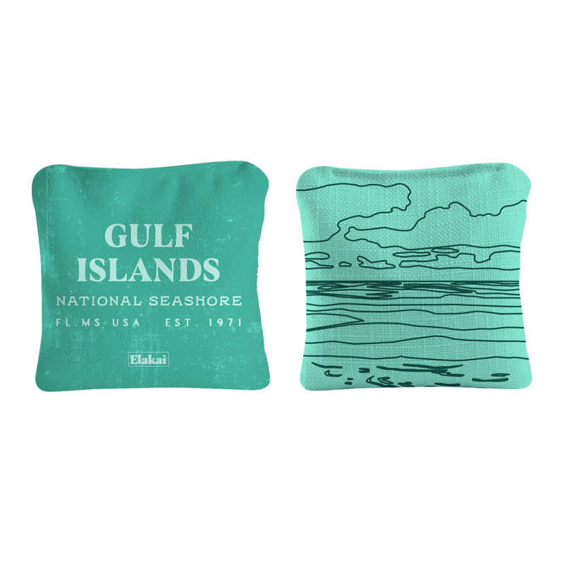 Durasuède bord de mer Gulf National, H 6 po x l 6 po x P 1 po, Turquoise