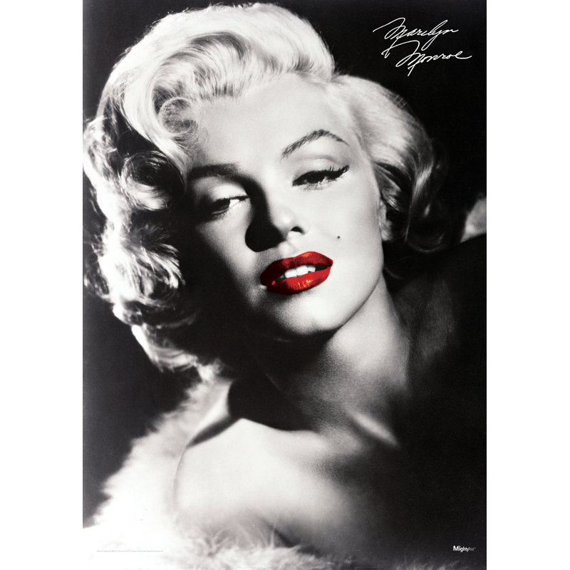 Marilyn Monroe Black and White Framed Portrait Poster