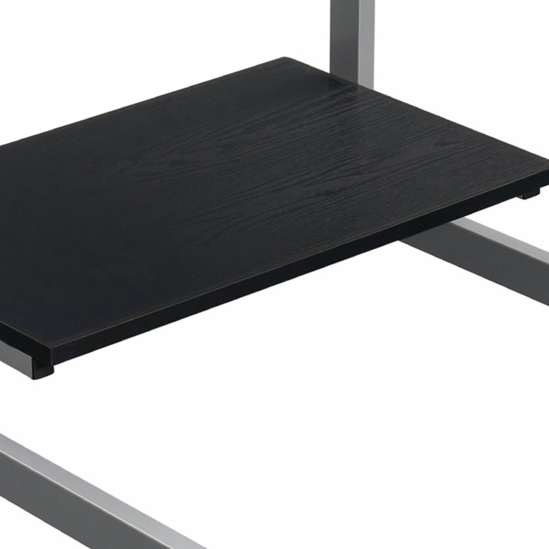 Hurrem Rectangle Computer Desk with Hutch, Espresso