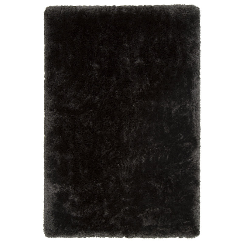 Chandra Rugs Giulia Collection Plush Modern Contemporary Hand-Woven Silver White Grey Shag Polyester Pile Material Handmade Area Rug