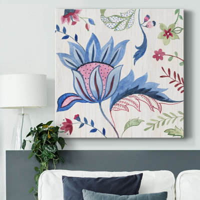 Motif floral Jacobean I sur toile