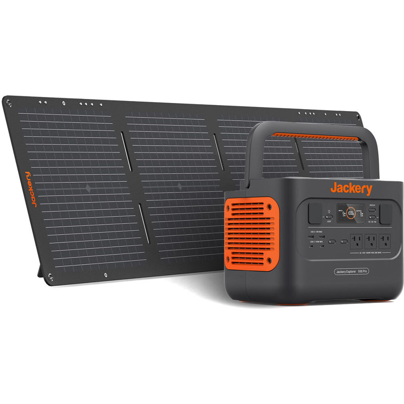 Station électrique portative Jackery Explorer 880 Pro avec mini panneau solaire 100W