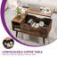 Lift Top Four Leg Coffee Table with Storage
