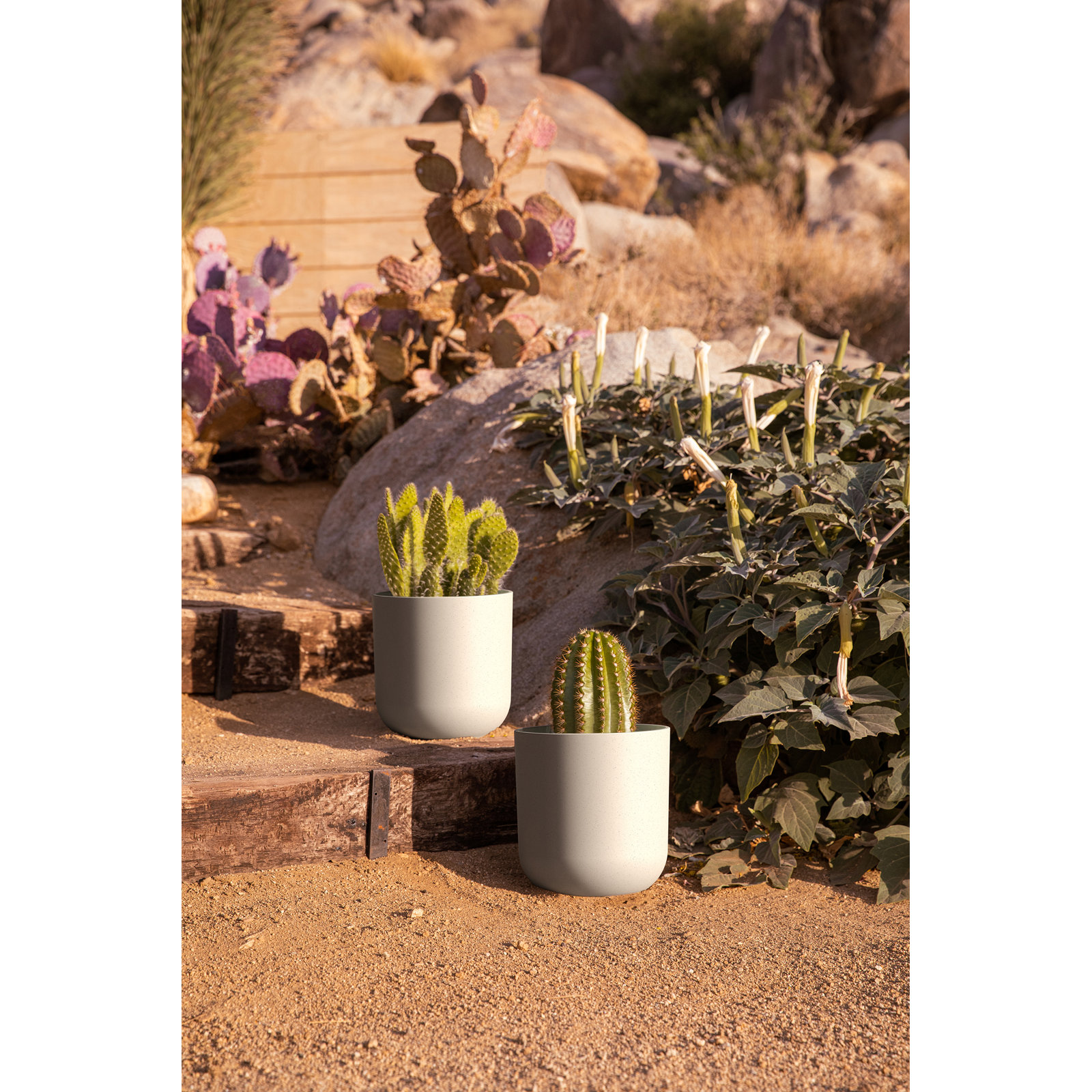 Mason Series Kona Planter, 2, White, 10.25" H x 10" W x 10" D