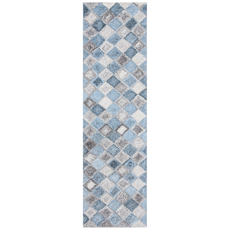 Ffraid Hand Tufted Performance Geometric Rug, Runner 2'3" x 6'
