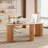 Alliyiah Oval Slate Solid Wood Executive Desk