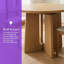 Table de salle à manger ronde en bois massif avec plateau extensible pour la maison-433972401