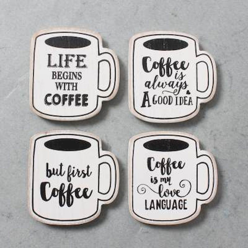 Ceramic 4 Piece Coaster Set
