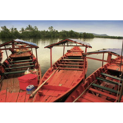 Guiliaine Colorful Boat - Wrapped Canvas Print