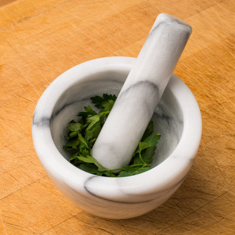 Stoneware Mortar And Pestle Set