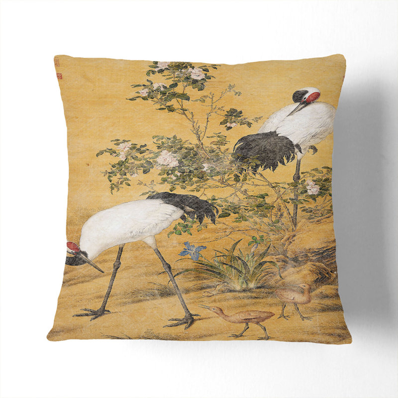 Floral Square Throw Cushion, 55cm H x 55cm W x 20cm D
