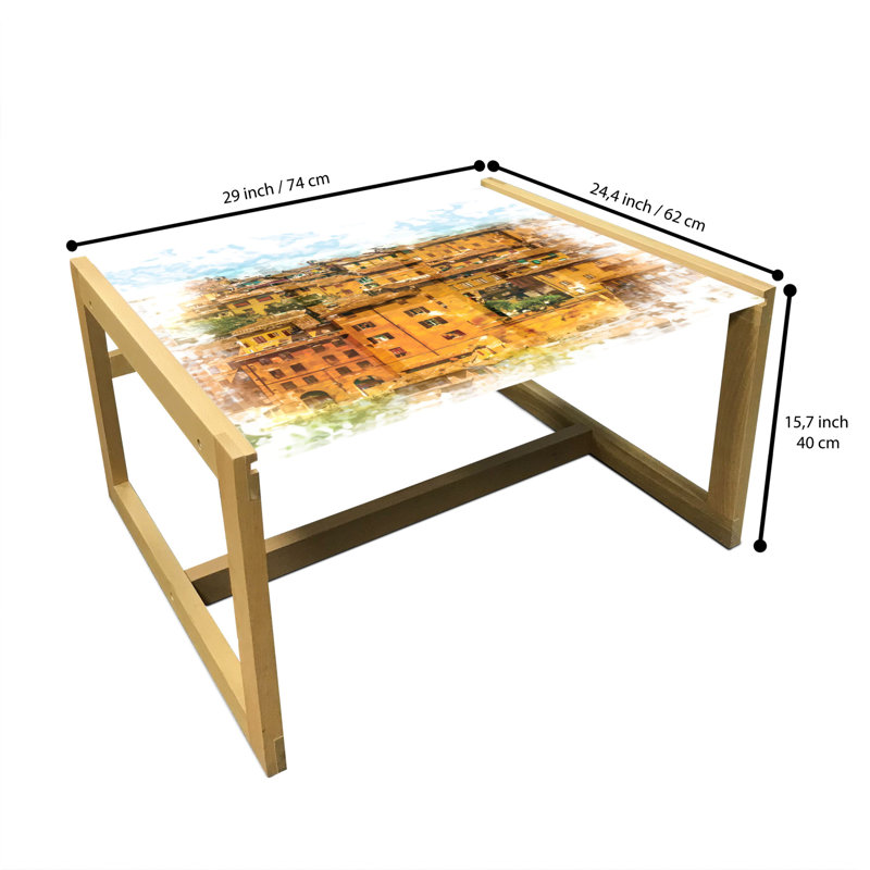 Jaimi-Lee Trestle Coffee Table, 40cm H x 74cm W x 62cm D