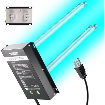 TURBRO 72W HVAC UV Light with Airflow Sensor UV72PA, 72W, 120V, ozone free, airflow sensor, for HVAC ducted systems, for HVAC maintenance