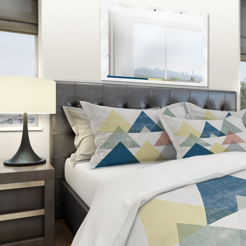 Polyester Geometric Shapes Duvet Cover, King Duvet Cover + 2 Shams
