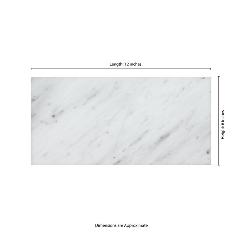 Castella Cambria Subway 6 in. x 12 in. Polished Marble Floor and Wall Tile