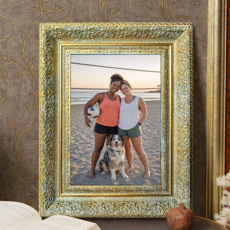 Cadre photo douillet 11 pi x 14 po avec fixation murale ou antique