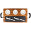 Viking 7pc Acacia Wood Slate Cheese Board/Charcuterie Set