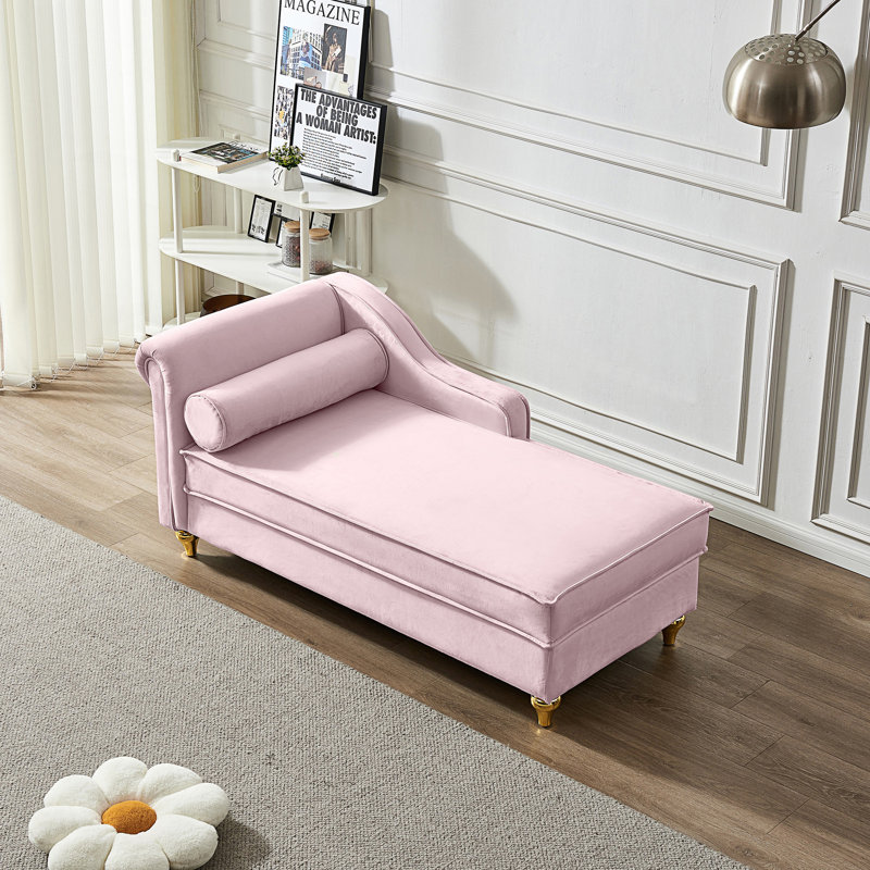 Chaise longue avec rangement Modern Upholstery, Rose