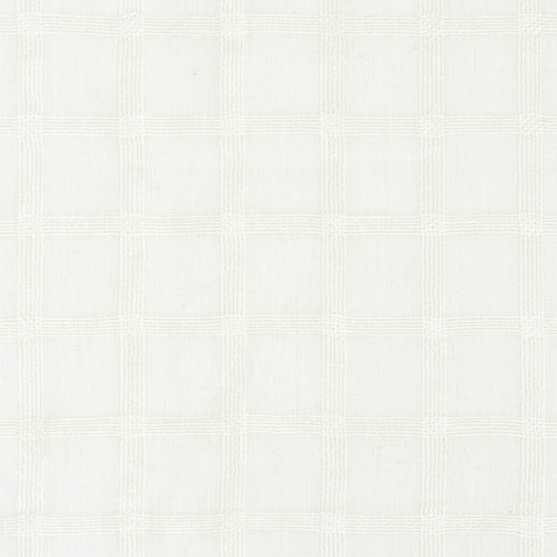 Tissu en lin Pauline, Blanc brodé