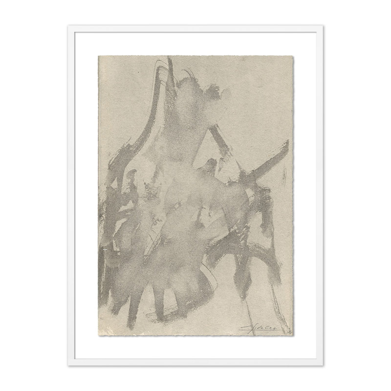 No. 4 Painting by Valeria Sidanez, White Maple Framed, 24" H x 18" W