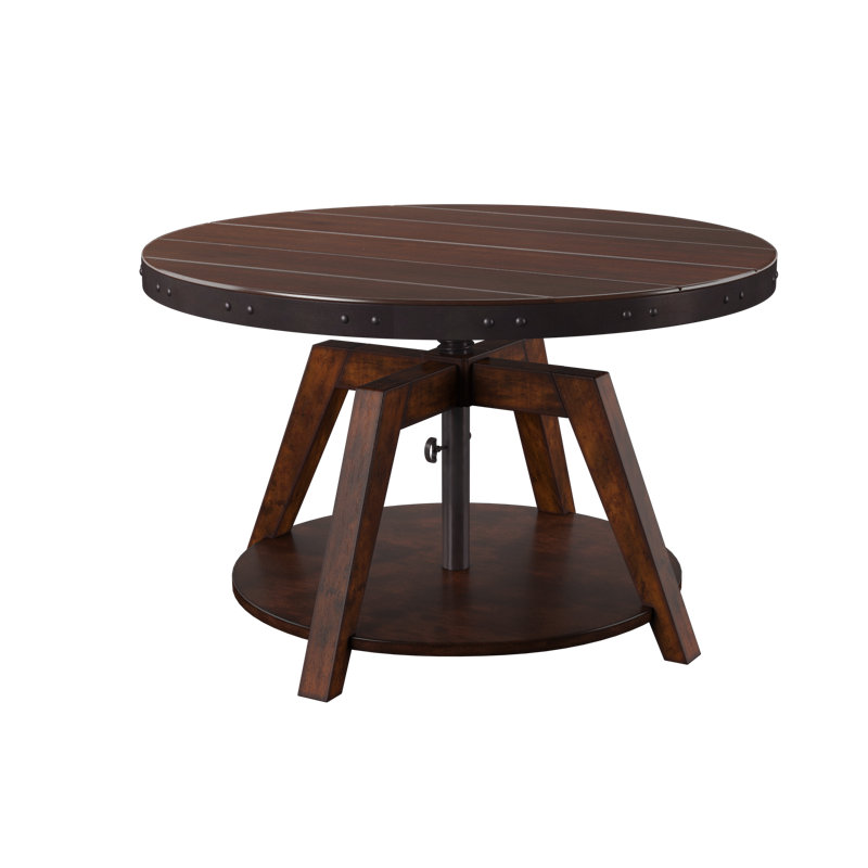 Table de cocktail Hornbeck avec hauteur réglable, Marron foncé