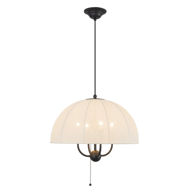 Luminaire suspendu Crosby, H 87,25 po x l 18 po x P 18 po, Noir