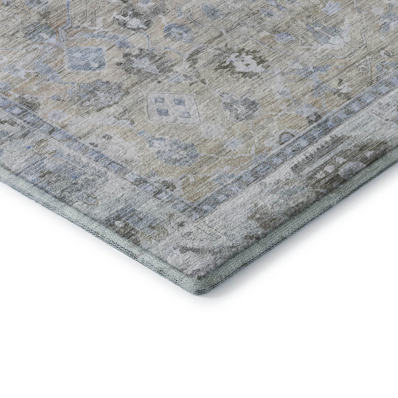 Premium Machine Washable Maag AMF1772 Global Rug, Rectangle 9' x 12'