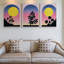 Ensemble de 3 grandes décorations murales Exclusives Vibrant Fruit Splash-1212913942