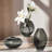 Cecile 3-Piece Hand-Blown Glass Vase Set (Black)-239280857
