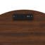 Table de bout cylindrique de style Mid-Century moderne avec station de charge intégrée et porte coulissante, table de chevet ronde à 2 niveaux avec ports USB, table de chevet en noyer