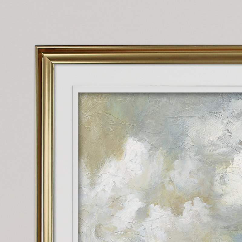 « cloudscape vista iii », reproduction de peinture à l’acrylique encadrée, Or, H 24 po x l 32 po x P 1,5 po