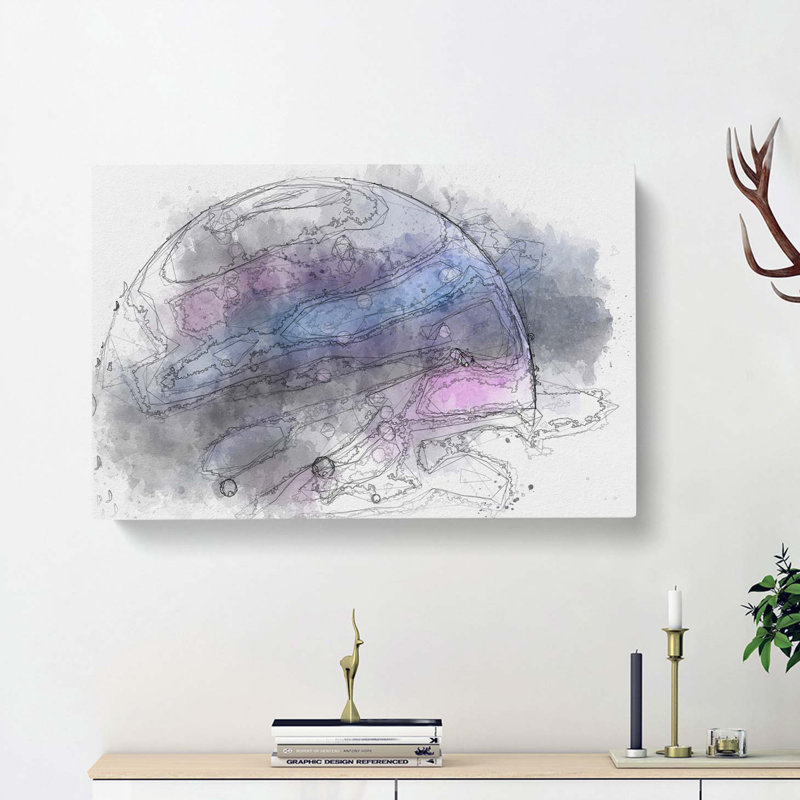 Walking Away In Abstract - Wrapped Canvas, 60cm H x 91cm W x 3cm D