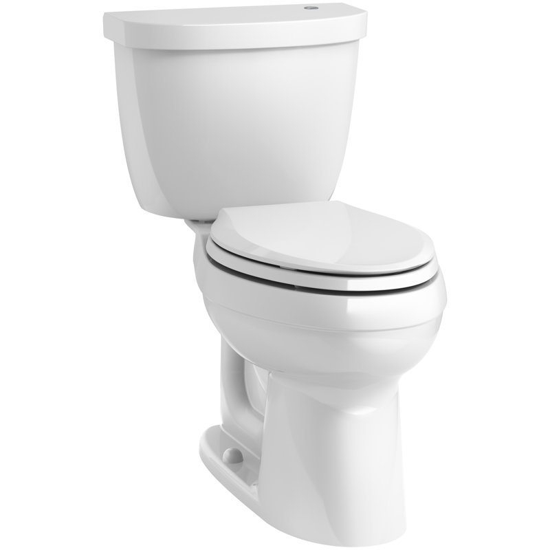Cimarron Comfort Height 1.28 GPF Elongated Two-Piece Toilet, White