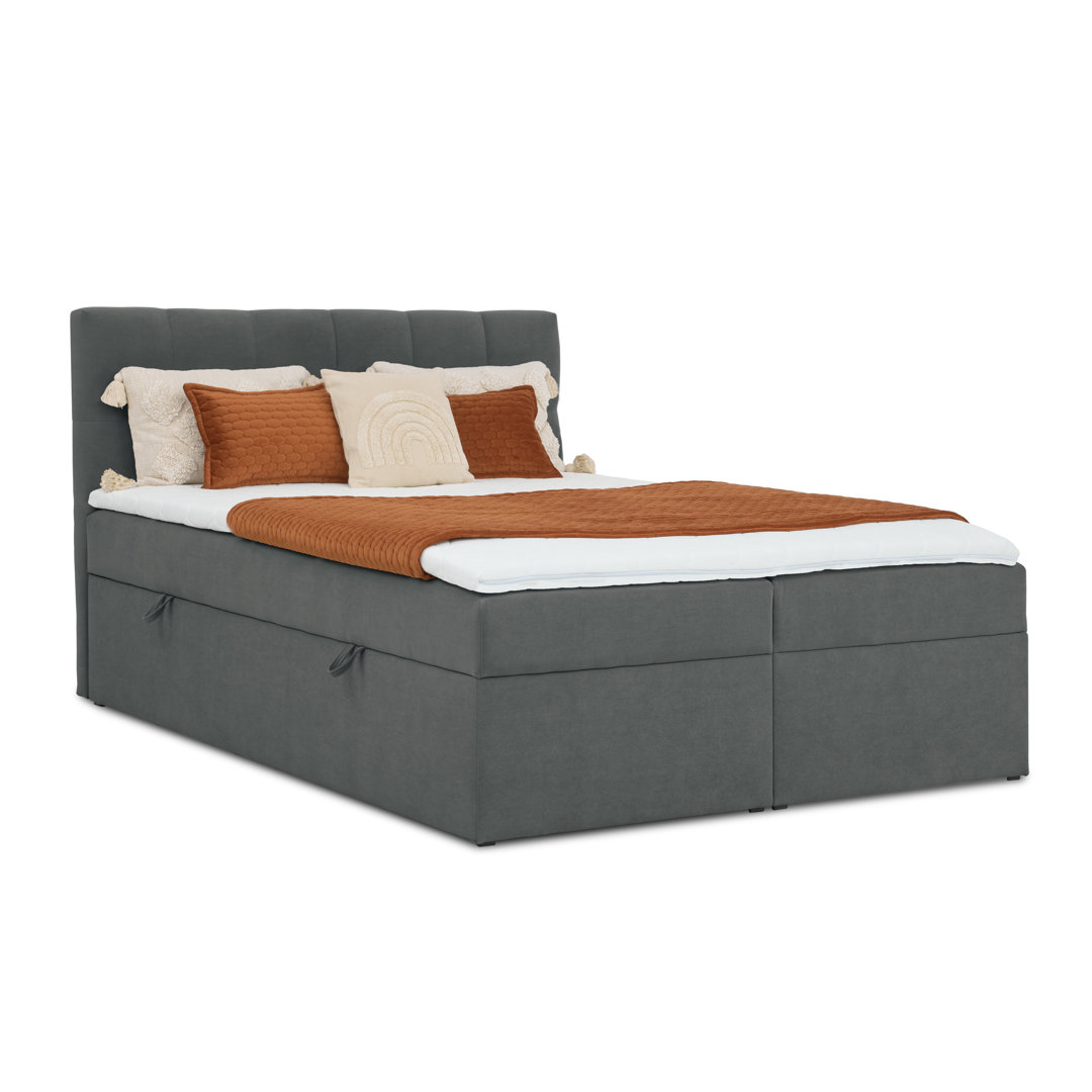 Boxspringbett Leif mit Topper und Bettkasten