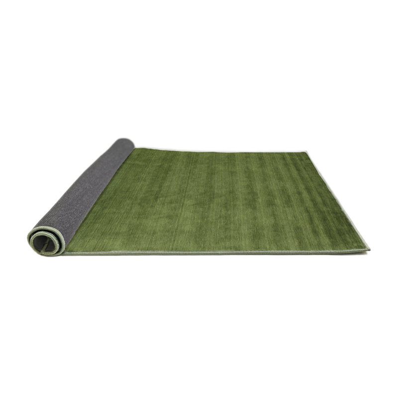 Tapis de zone vert contemporaine, Rond 5 pi