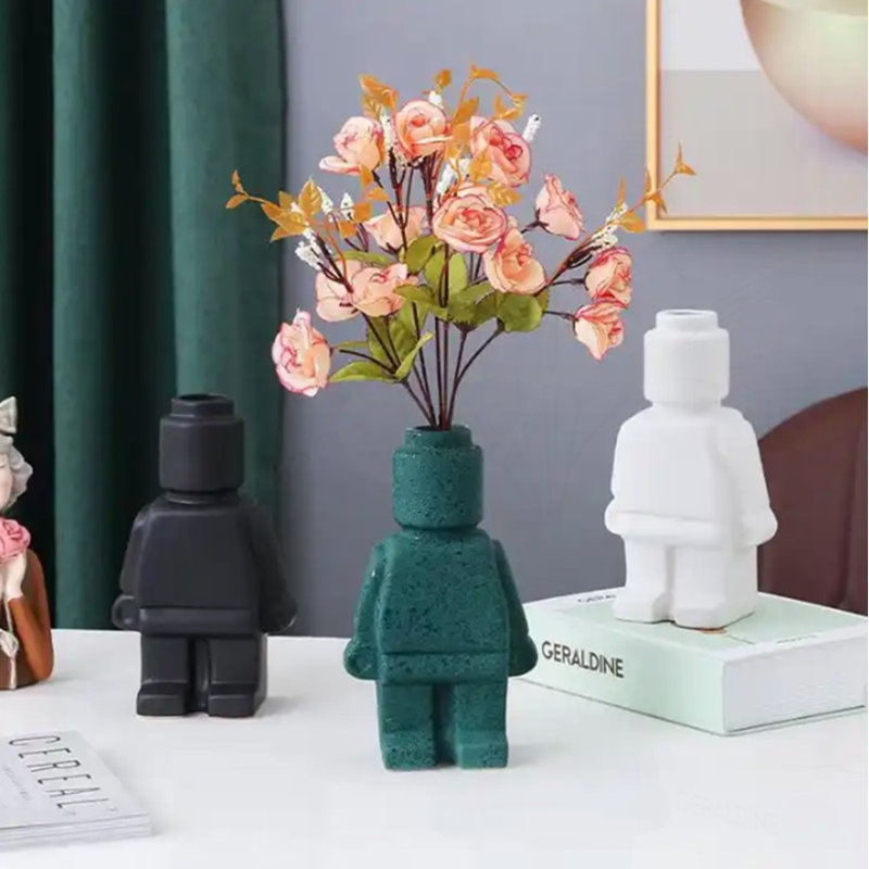 Vase de table noir moderne