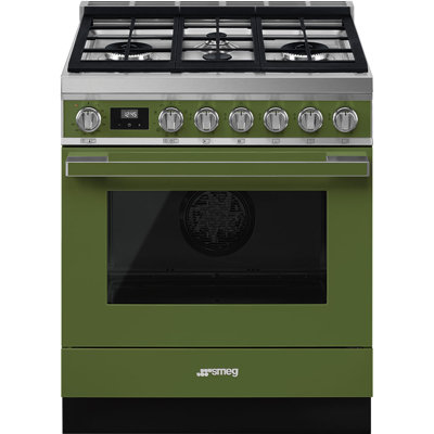 SMEG Portofino 30" 3.6 cu ft. Freestanding Dual Fuel Range