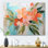 Art moderne moderne, fleurs tropicales roses et vertes - Collages abstraits