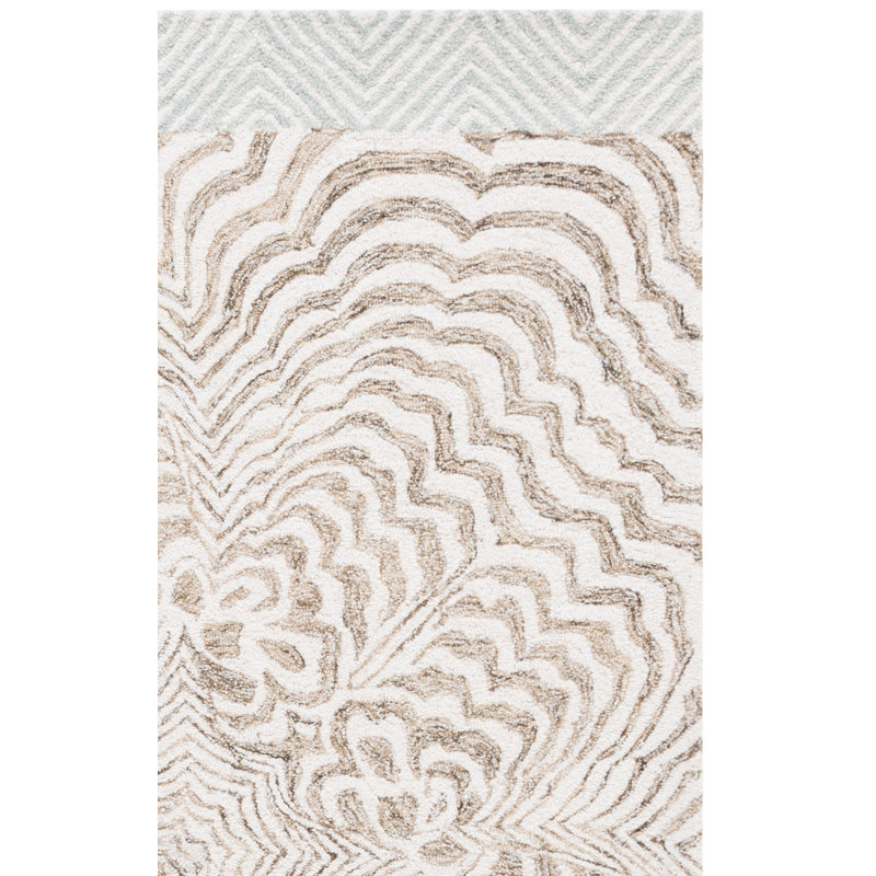 Tapis d'intérieur en laine touffeté à la main Pine, 8'-0" x 10'-0" Rectangle