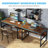78.74" W Two Person Computer Desk with Bookshelf, Long Double Desk for Home Office-432816230