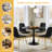 31.5" Round Dining Table, Modern Tulip Shaped All Metal Dining Table-946279352