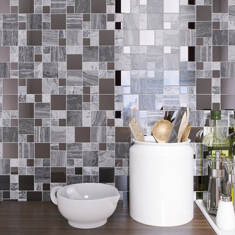 Breeze 11.75'' X 11.75'' Square Versailles Mosaic Wall Tile