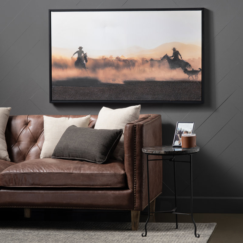 Dutton Rustic Framed Canvas Wall Art