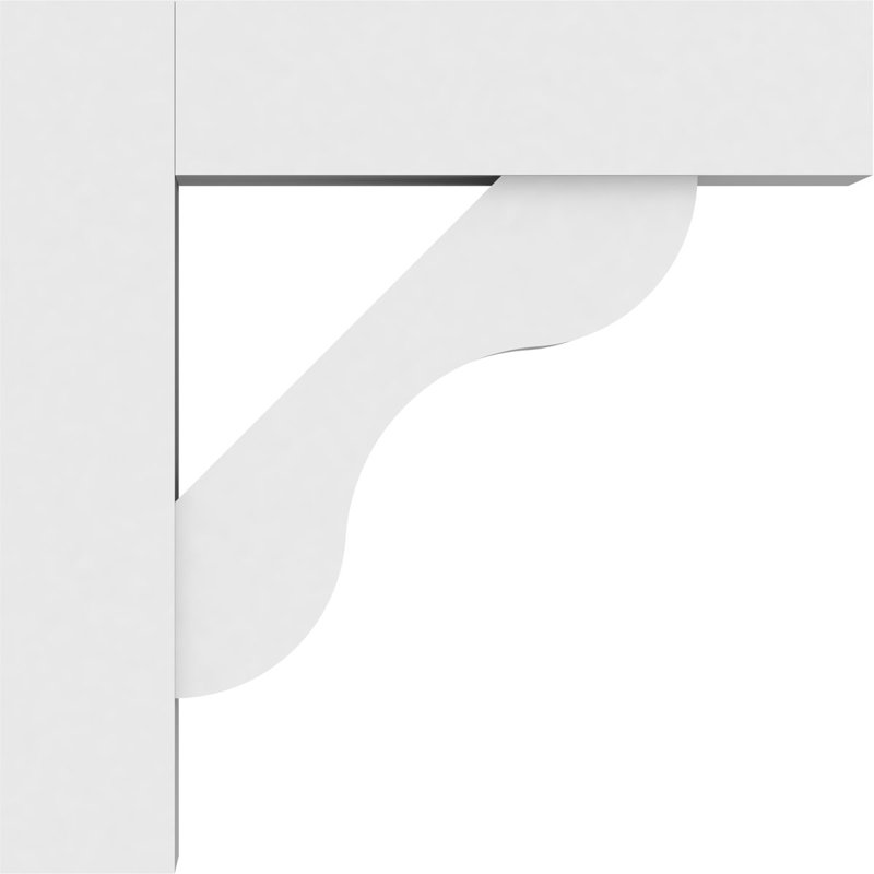 Support standard en PVC de qualité architecturale avec extrémités en bloc Carmel, H 20 po x l 5 po x P 20 po