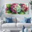 «Hydrangea», impression sur toile tendue à l'aquarelle sur toile, ensemble de 3-1221260623